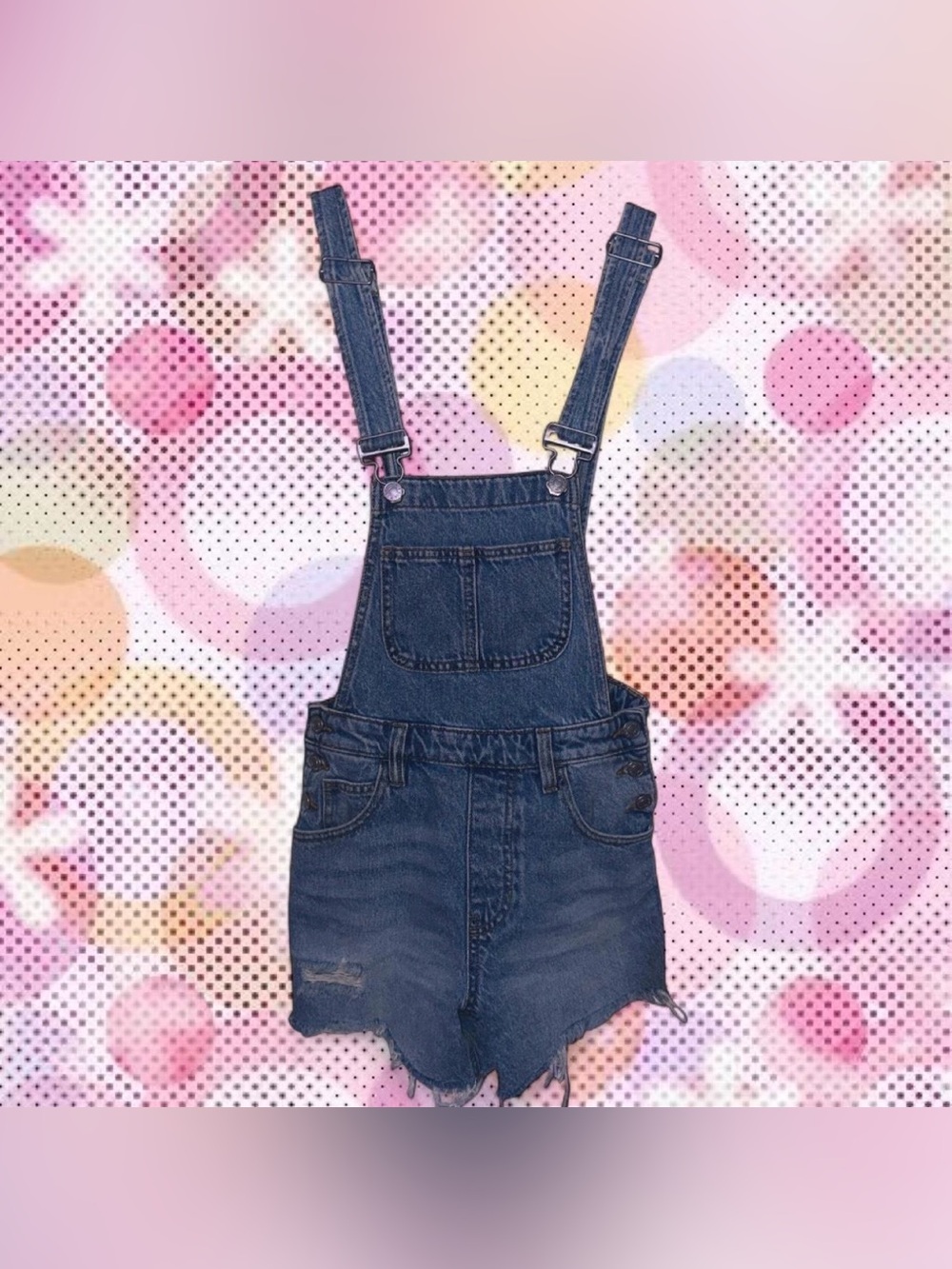 PacSun Blue Denim Short Overalls